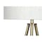 Monarch Specialties Lighting, 63 in.H, Floor Lamp, Brass Metal, Ivory / Cream Shade, Contemporary I 9736 - alternate 5